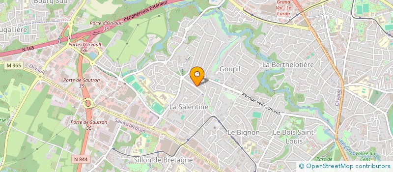 localisation de l'entreprise LT BATIMENT à ORVAULT