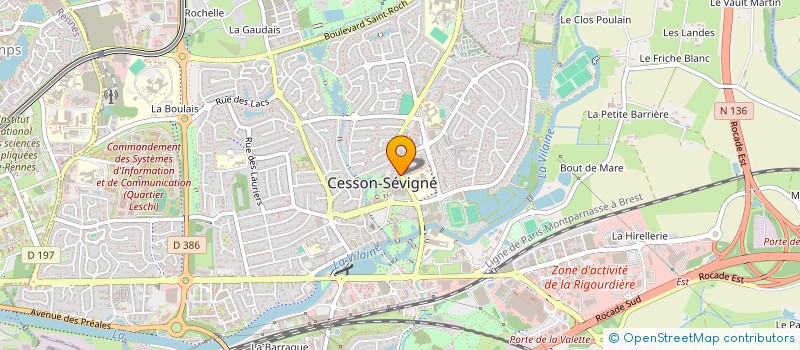 localisation de l'entreprise LT CONSTRUCTION à CESSON-SEVIGNE