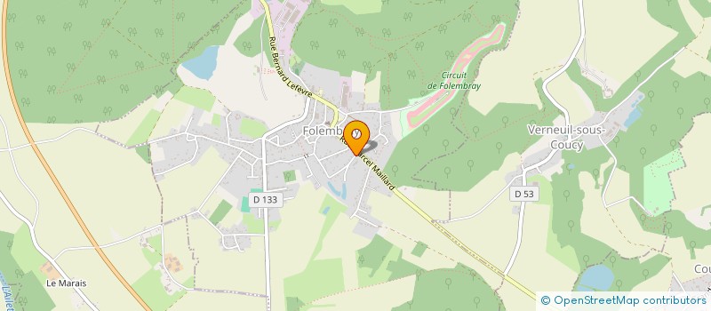 localisation de l'entreprise LT COURTAGE  FOLEMBRAY