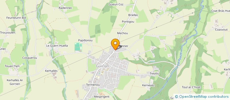 localisation de l'entreprise LT COUVERTURE  GUICLAN