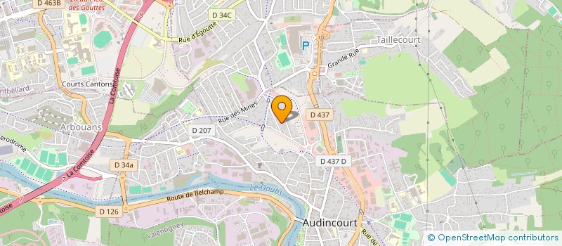 localisation de l'entreprise LT DISTRIBUTIONS à AUDINCOURT