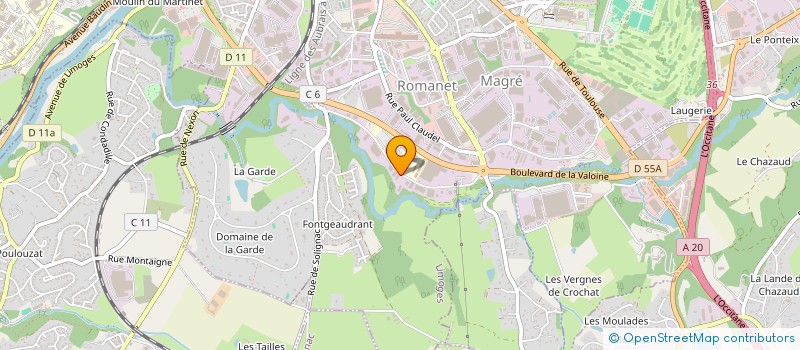 localisation de l'entreprise LT ISOLATION INDUSTRIELLE à LIMOGES