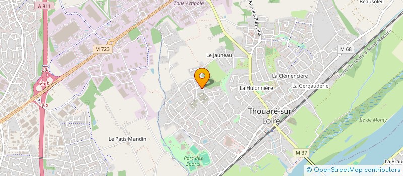 localisation de l'entreprise LT LOIRE NATURE  THOUARE-SUR-LOIRE