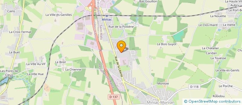 localisation de l'entreprise LT MACONNERIE à MINIAC-MORVAN