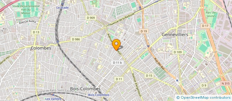 localisation de l'entreprise LT PARTNERS à BOIS-COLOMBES