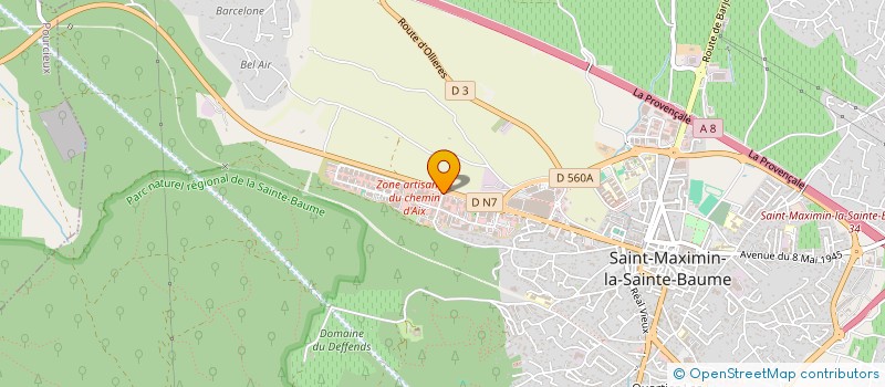 localisation de l'entreprise LT PISCINES à SAINT-MAXIMIN-LA-SAINTE-BAUME