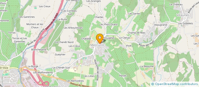 localisation de l'entreprise LT PLOMBERIE CLIM à MERCUROL-VEAUNES