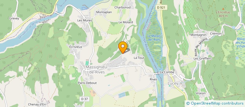 localisation de l'entreprise LT SERVICES à MASSIGNIEU-DE-RIVES