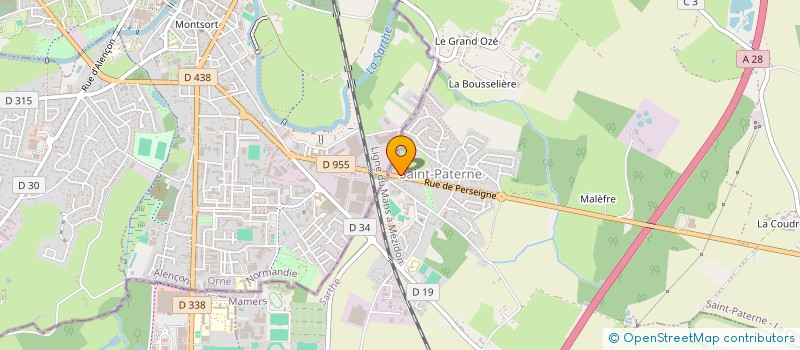 localisation de l'entreprise LT2J  SAINT-PATERNE - LE CHEVAIN