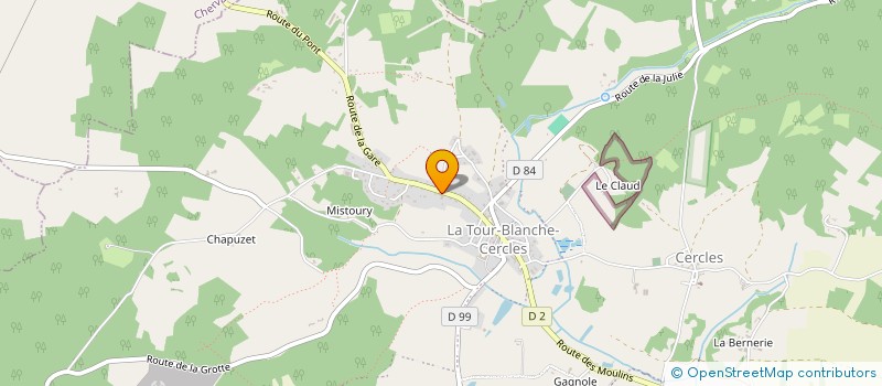 localisation de l'entreprise LTB ASSAINISSEMENT & NEGOCE  LA TOUR-BLANCHE-CERCLES