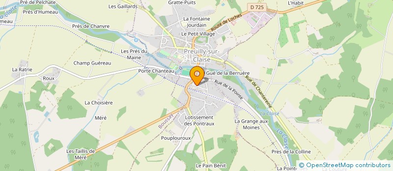 localisation de l'entreprise LTB DOMICILIATION  PREUILLY-SUR-CLAISE