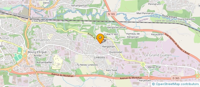 localisation de l'entreprise LTD IMMOBILIER à QUIMPER