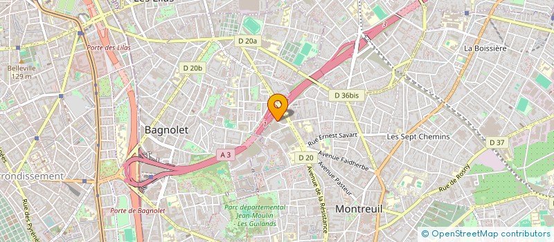 localisation de l'entreprise LTE à MONTREUIL