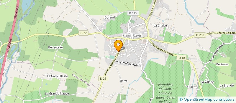 localisation de l'entreprise LTE (LAMEZAGUE TRANSPORT EXPRESS) à SAINT-SAVIN