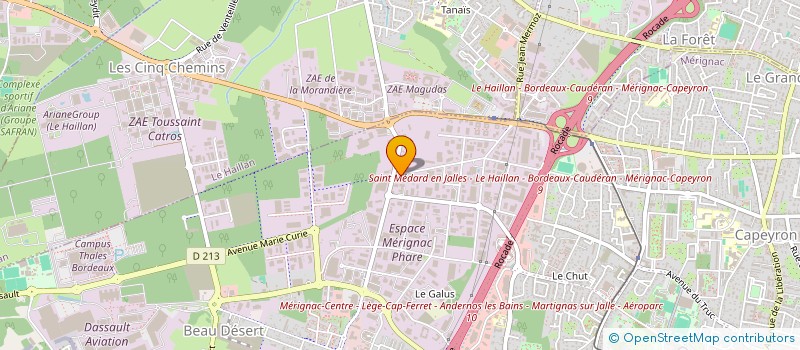 localisation de l'entreprise LTF à MERIGNAC