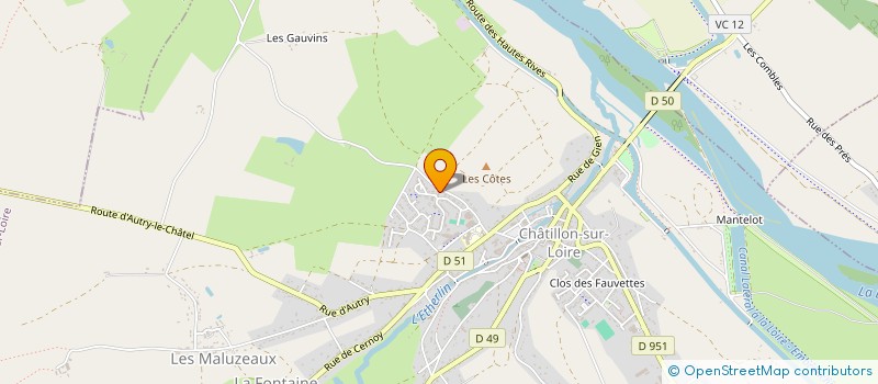 localisation de l'entreprise LTG CONCEPT à CHATILLON-SUR-LOIRE