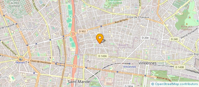 localisation de l'entreprise LTI CONSTRUCT  MONTREUIL