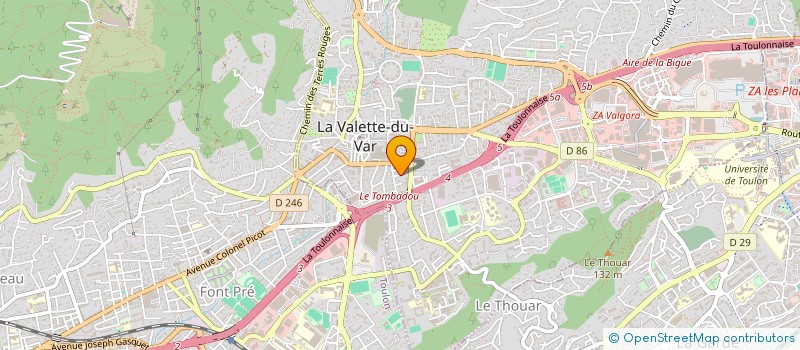 localisation de l'entreprise LTJ à LA VALETTE-DU-VAR