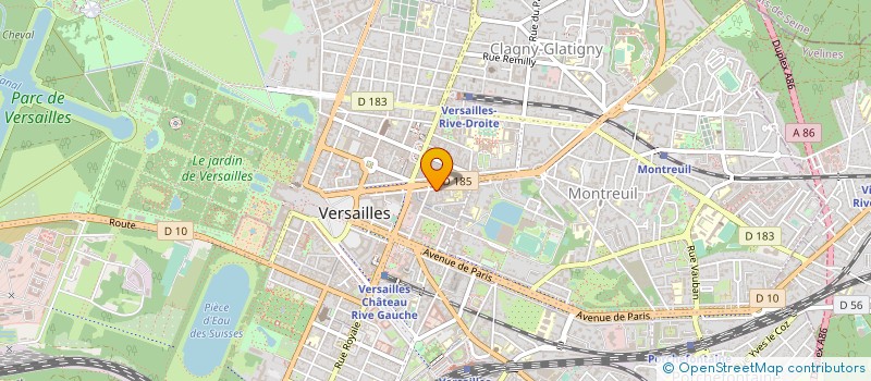 localisation de l'entreprise LTJ PRODUCTION à VERSAILLES