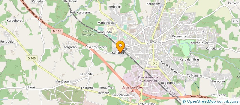 localisation de l'entreprise LTJ TP  QUIMPERLE