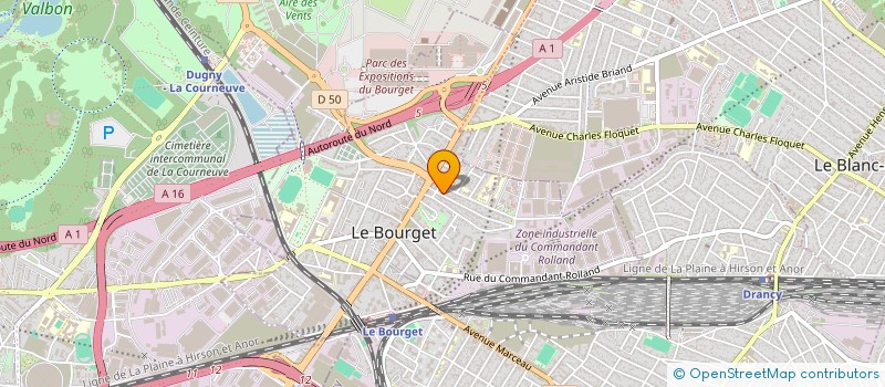 localisation de l'entreprise LTL TRANSPORT à LE BOURGET