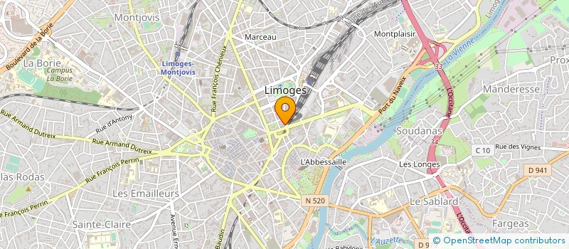 localisation de l'entreprise LTM IMMOBILIER à LIMOGES