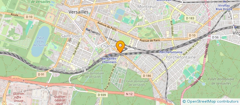 localisation de l'entreprise LTO - LES TRAVAUX DE L'OUEST à VERSAILLES