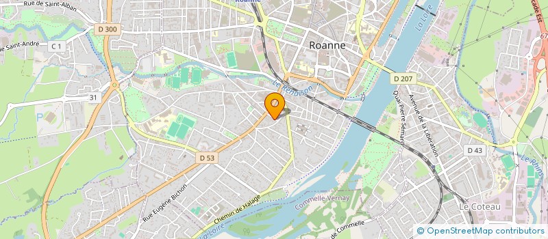 localisation de l'entreprise LTP  ROANNE