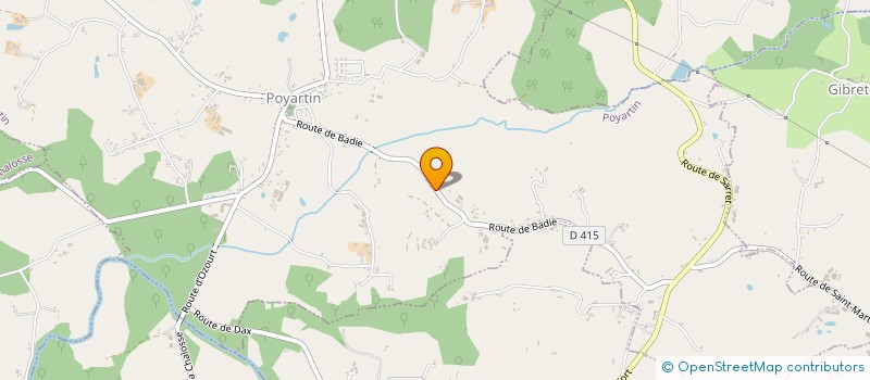 localisation de l'entreprise LTP40  POYARTIN