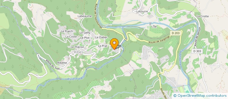 localisation de l'entreprise LTPM  RIBES