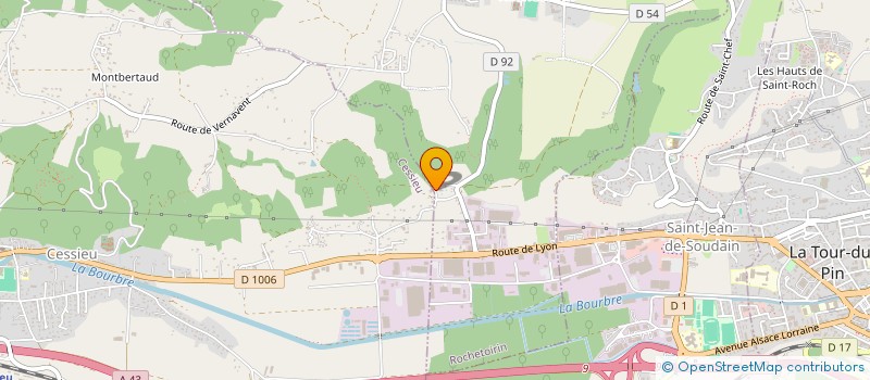 localisation de l'entreprise LTV EVENEMENTS à ROCHETOIRIN