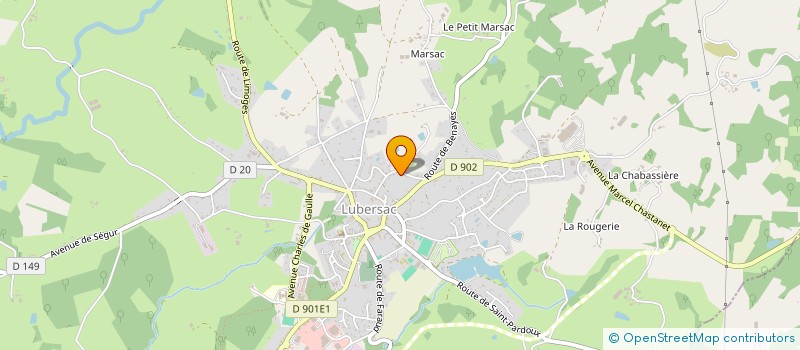 localisation de l'entreprise LUB RADIO DIFFUSION  LUBERSAC