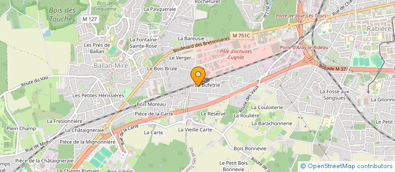 localisation de l'entreprise LUBALUBA  JOUE-LES-TOURS