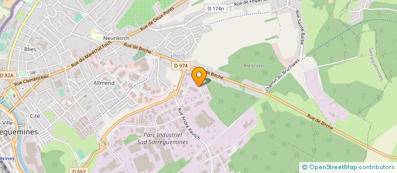 localisation de l'entreprise LUBATEX à SARREGUEMINES