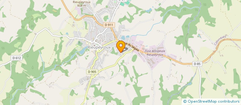 localisation de l'entreprise LUBE IMMO  RIEUPEYROUX