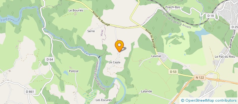 localisation de l'entreprise LUC à SANSAC-DE-MARMIESSE