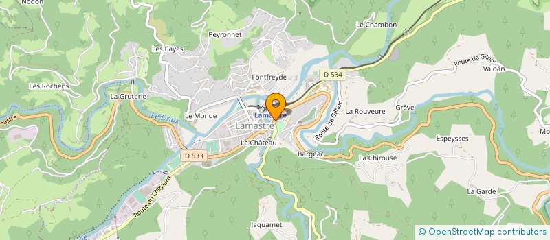 localisation de l'entreprise LUC JEROME GEOFFREY à LAMASTRE