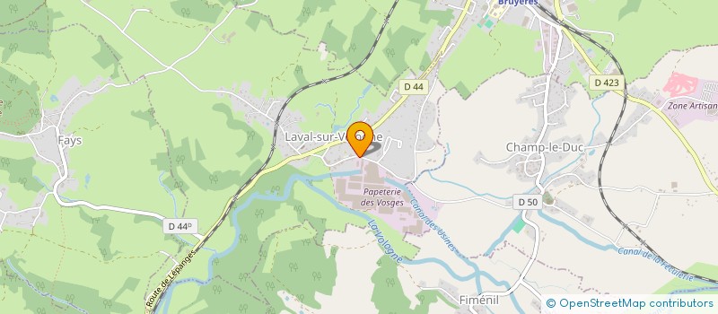 localisation de l'entreprise LUCART SAS à LAVAL-SUR-VOLOGNE