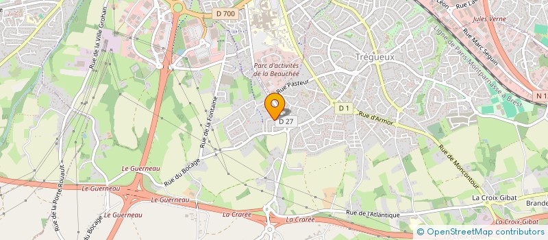 localisation de l'entreprise LUCAS 1  TREGUEUX