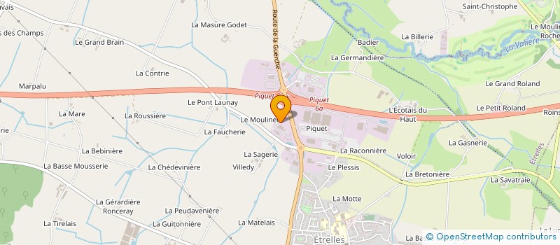 localisation de l'entreprise LUCAS 11 à ETRELLES