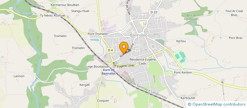 localisation de l'entreprise LUCAS DANIEL  BANNALEC