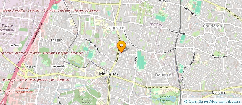 localisation de l'entreprise LUCAS GABRIEL  MERIGNAC