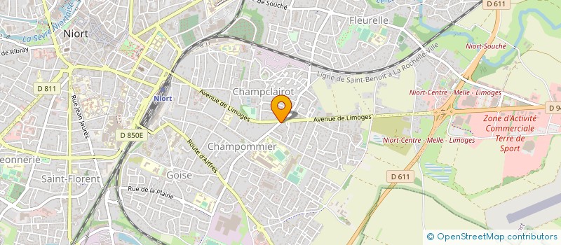 localisation de l'entreprise LUCAS-MARCUZZO à NIORT