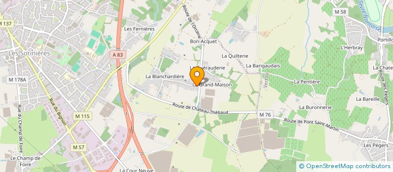 localisation de l'entreprise LUCAS MICHEL à LES SORINIERES