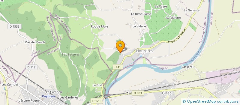 localisation de l'entreprise LUCAS PAILHOL MACONNERIE  LIOURDRES