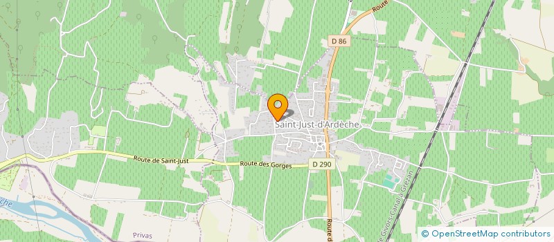 localisation de l'entreprise LUCAS PRODUCTION  SAINT-JUST-D'ARDECHE