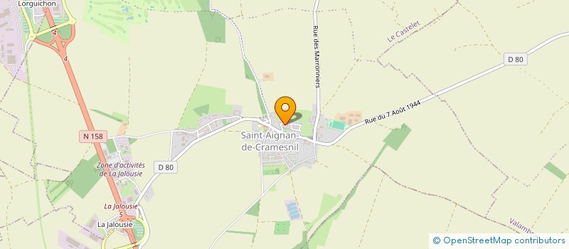 localisation de l'entreprise LUCAS TERRASSEMENT TRAVAUX FORESTIERS  LE CASTELET