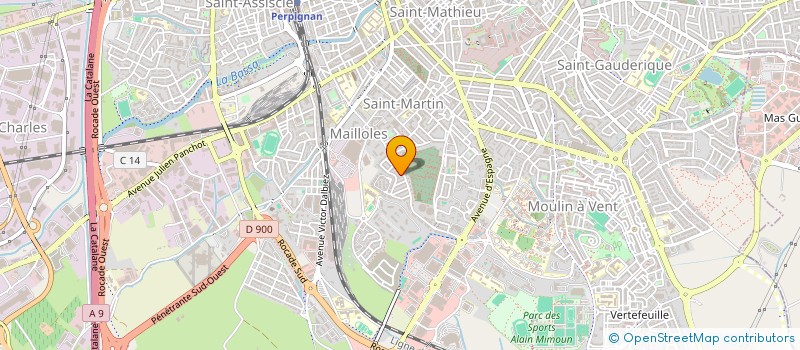 localisation de l'entreprise LUCAS THOMAS  PERPIGNAN