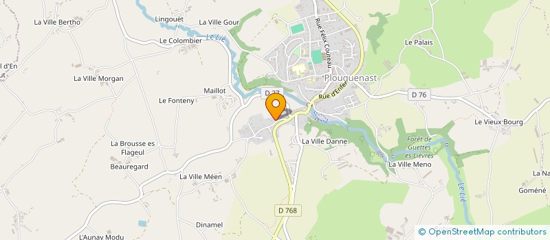 localisation de l'entreprise LUCAS YVON  PLOUGUENAST-LANGAST