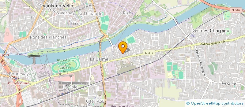localisation de l'entreprise LUCE  DECINES-CHARPIEU